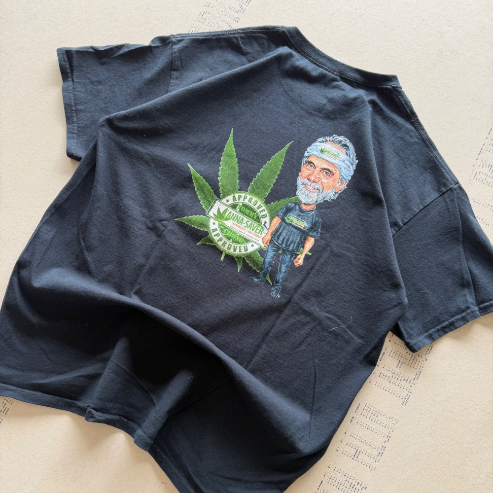 Y2K Gildan Tommy Chong Canna-Saver Weed T-shirt